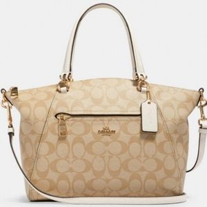 Coach light khaki satchel